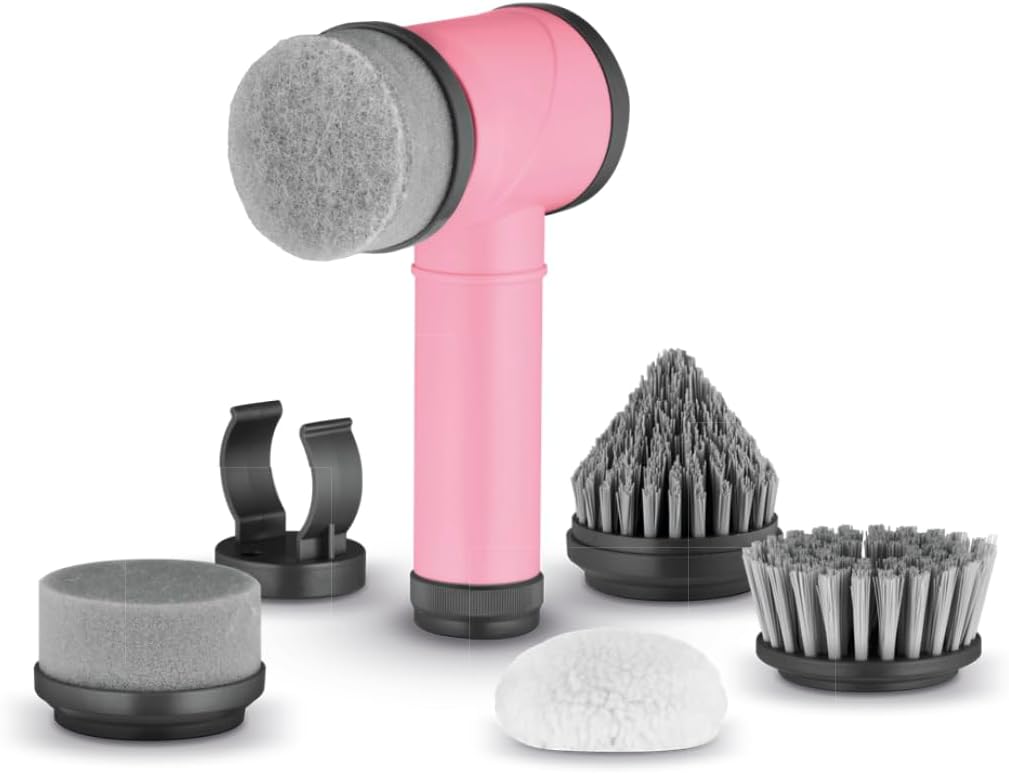 Swan x Lynsey 5-in-1 Cordless Spin Scrubber – Pink