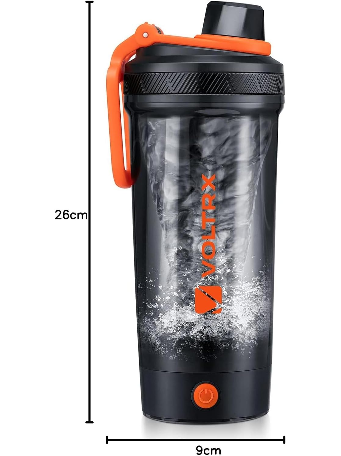 VOLTRX Shaker Bottle, Gallium USB C Rechargeable Electric Mixer
