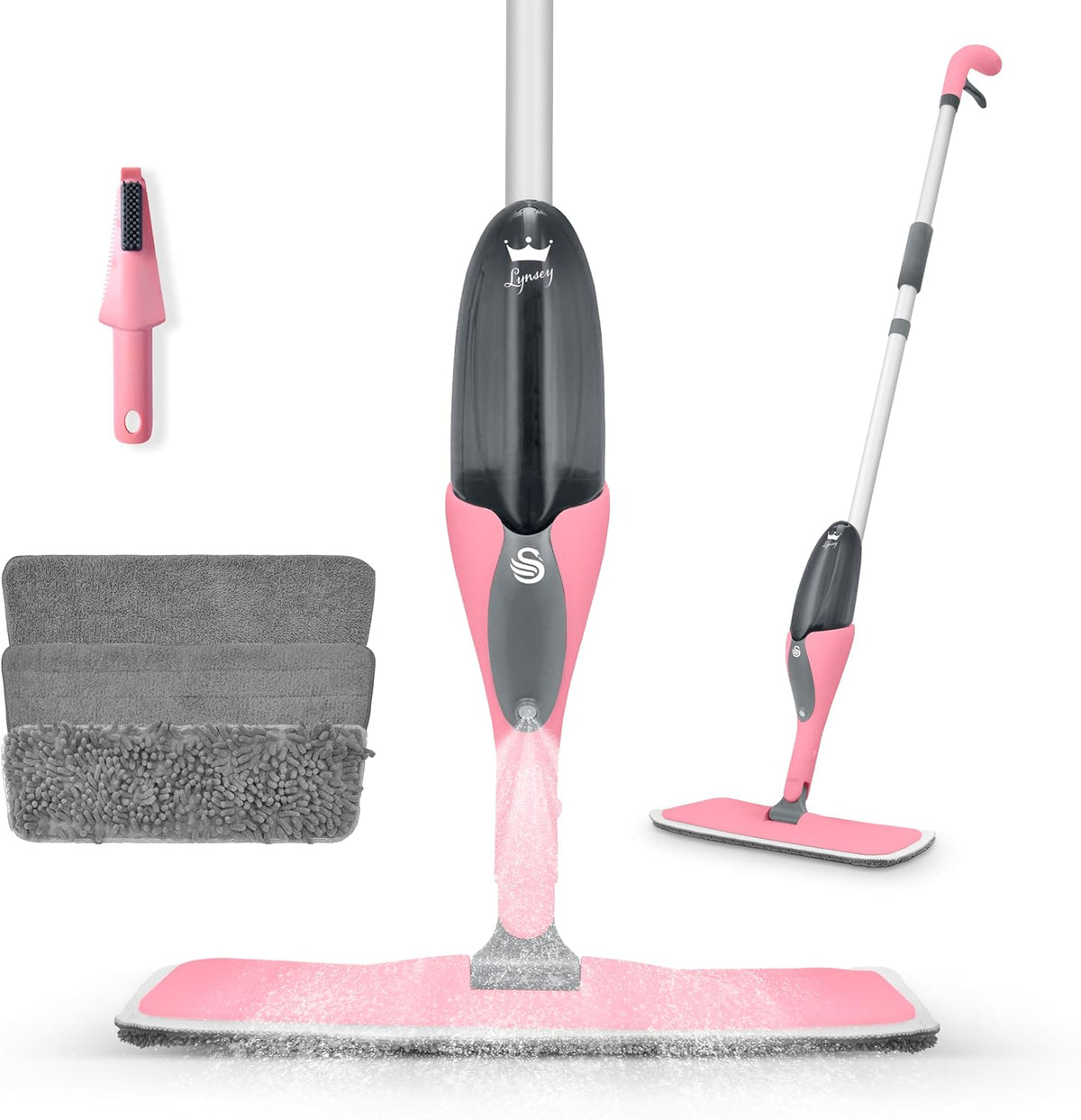Swan x Lynsey 5-in-1 Cordless Spin Scrubber – Pink