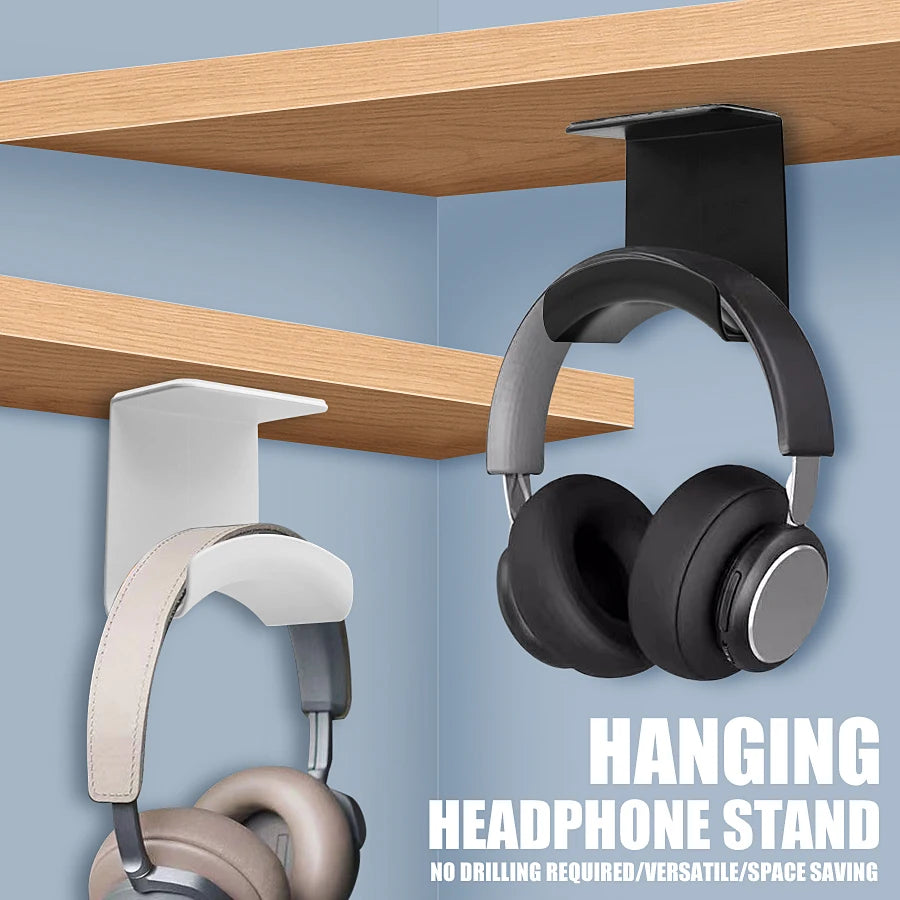 Universal Headphone Stand – Under Desk & Wall Mount Holder