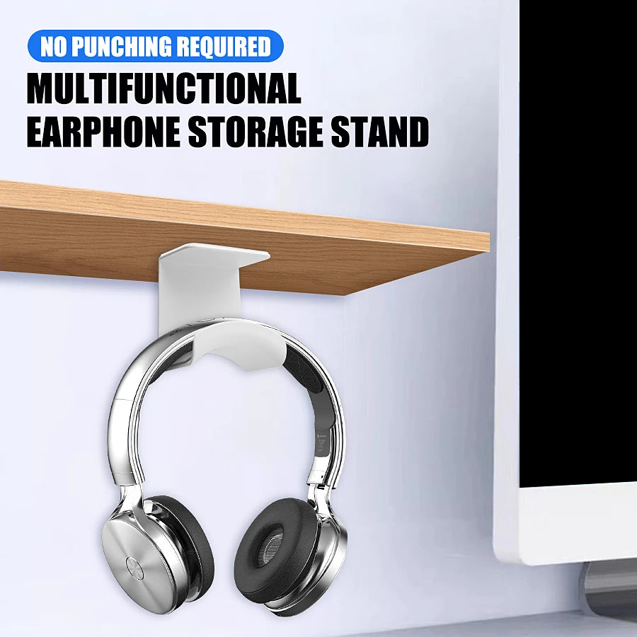 Universal Headphone Stand – Under Desk & Wall Mount Holder