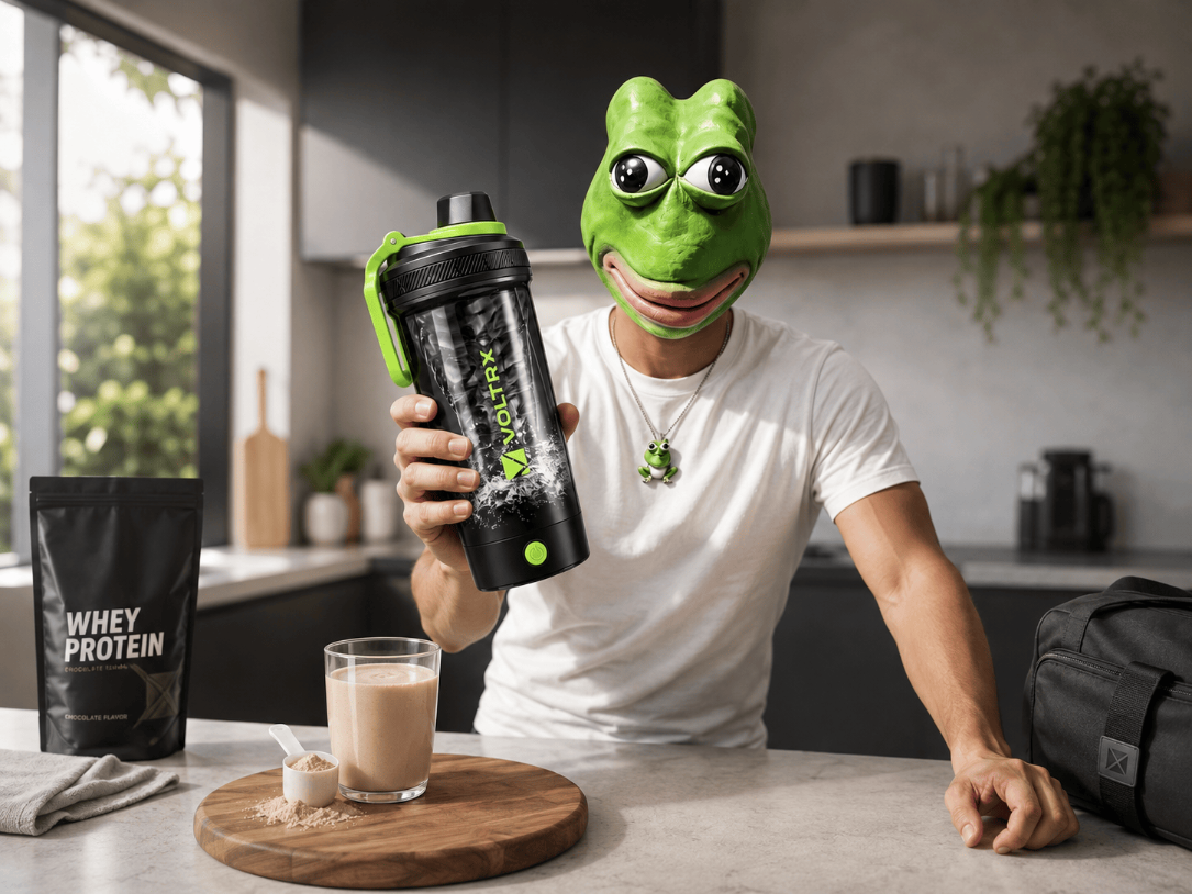 VOLTRX Shaker Bottle, Gallium USB C Rechargeable Electric Mixer